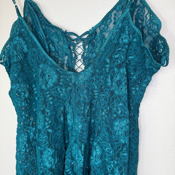 Vintage Sostanza Teal Lace Babydoll Lingerie – Size Small - Picture 4 of 6